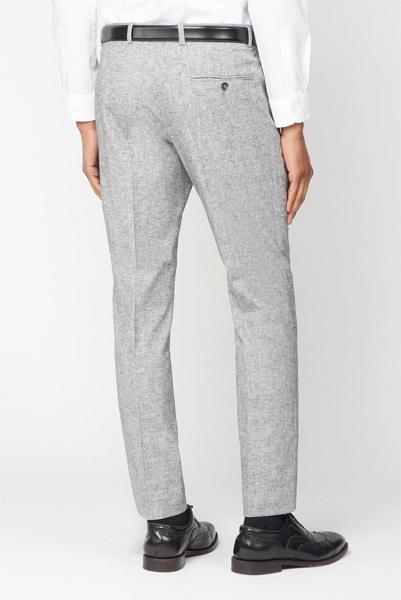Textured Linen Look Tailored Fit Suit Trouser 3 Textured Linen Look Tailored Fit Suit Trouser - Image 2