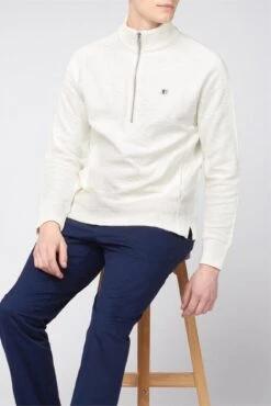 Ben Sherman Loopback Funnel Neck -Joe Browns Store m5059508006781 ivory xl 2