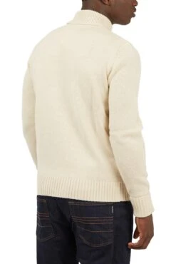 Ben Sherman Textured Roll Neck Jumper -Joe Browns Store m5059508201766 ivory xl 2
