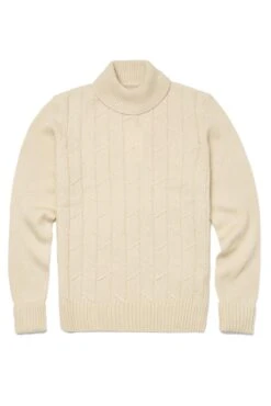 Ben Sherman Textured Roll Neck Jumper -Joe Browns Store m5059508201766 ivory xl 3