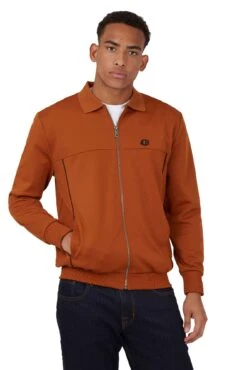Ben Sherman Tricot Polo Collar Zip Through