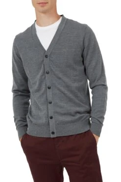 Ben Sherman Merino Wool Blend Knitted Cardigan