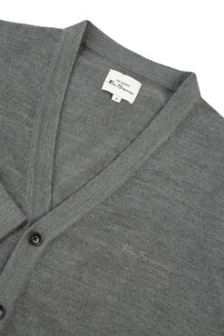 Ben Sherman Merino Wool Blend Knitted Cardigan -Joe Browns Store m5059508204156 metallics xl 4