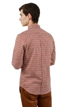 Ben Sherman Abstract Print Shirt -Joe Browns Store m5059508215992 orange xl 2