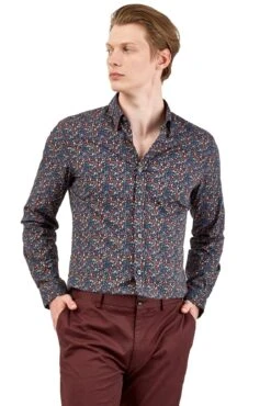 Ben Sherman Long Sleeve Multicolour Floral Shirt