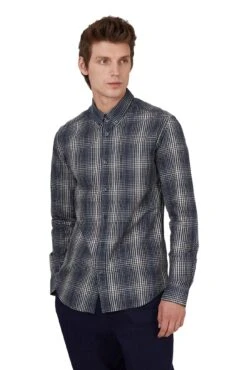 Ben Sherman Long Sleeve Gradient Check Shirt