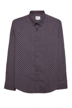 Ben Sherman Long Sleeve Retro 70s Geo Print Shirt -Joe Browns Store m5059508222525 beige xl 3