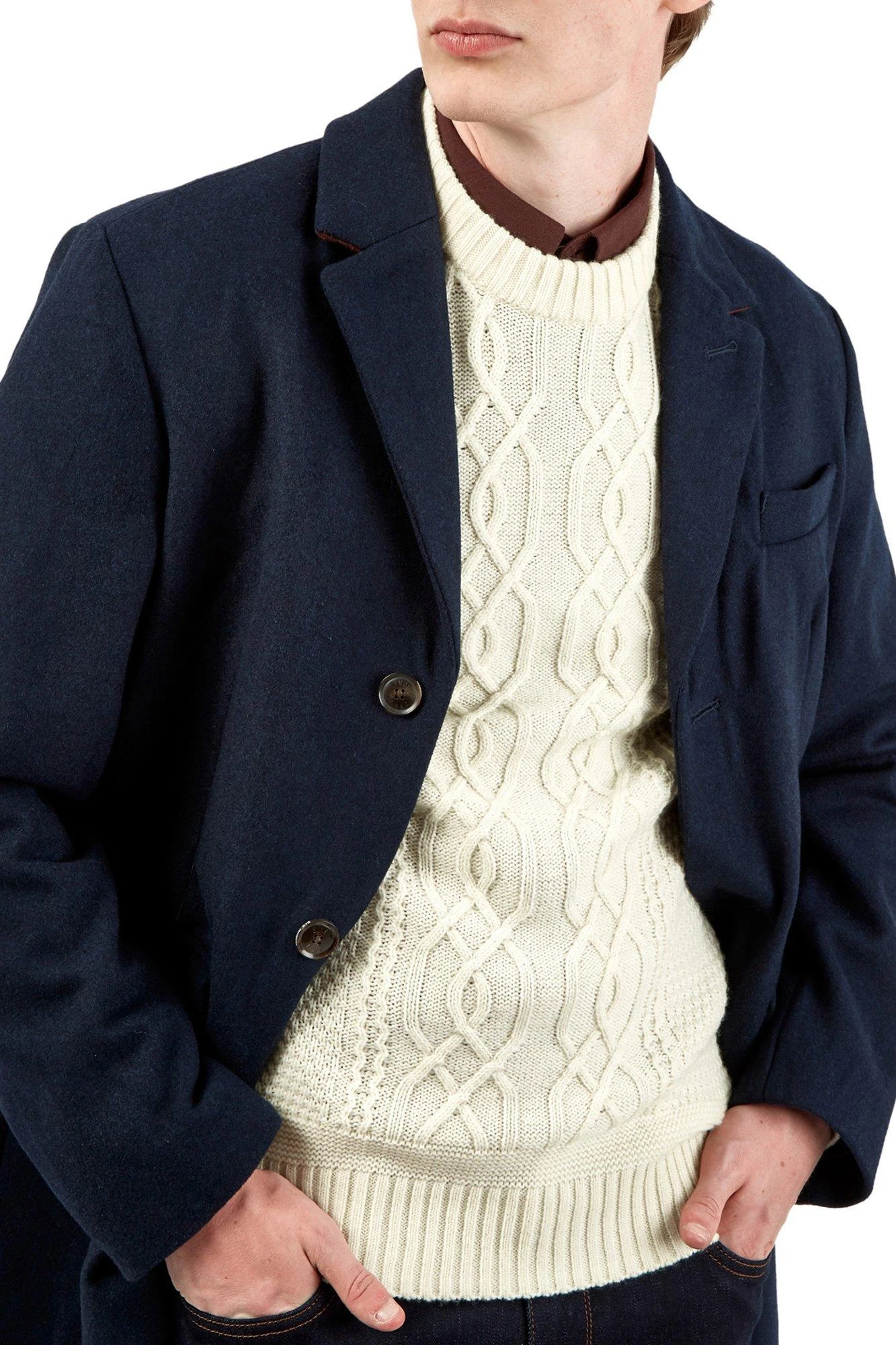 Ben Sherman Chunky Cable Knit Jumper 4 Ben Sherman Chunky Cable Knit Jumper - Image 2