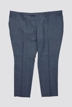 Check Wool Blend Suit Trousers