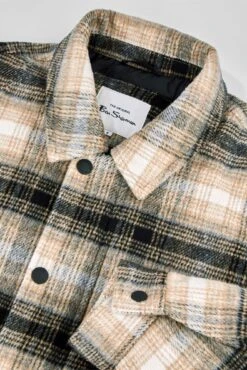 Ben Sherman Check Coat -Joe Browns Store m5059508247726 beige xl 4