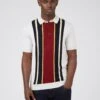 Ben Sherman Mod Stripe Polo -Joe Browns Store m5059508325561 ivory xl