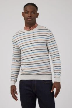 Ben Sherman Fine Stripe Crew