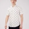 Ben Sherman Scattered Print Shirt -Joe Browns Store m5059508339636 white xl