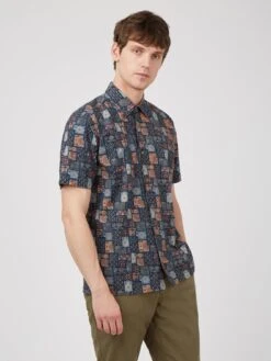 Ben Sherman Geo Tile Print Shirt