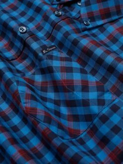 Ben Sherman Gingham Overcheck -Joe Browns Store m5059508367974 bright20blue xl 5