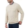 The Stewart Crew Neck Cable Jumper -Joe Browns Store m5059508432962 ecru xl