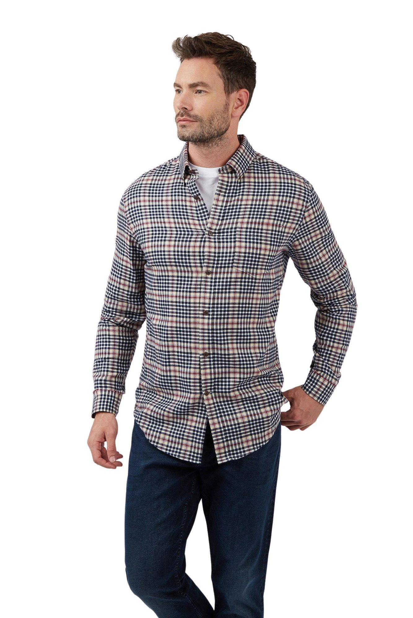 Long Sleeve Leston Gingham Plaid Check Shirt 3 Long Sleeve Leston Gingham Plaid Check Shirt