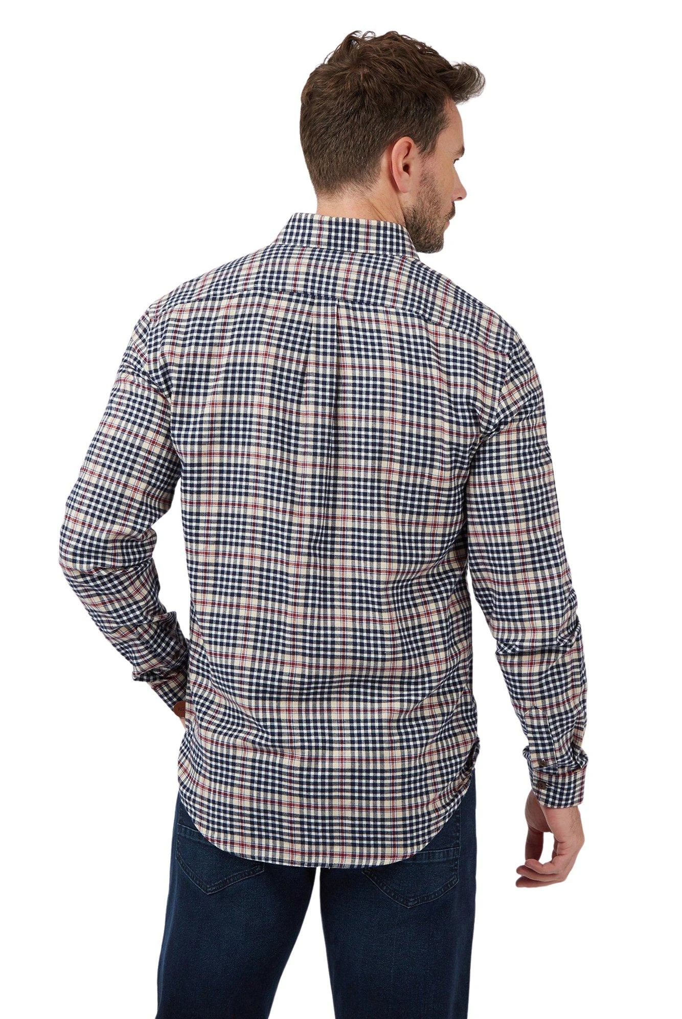 Long Sleeve Leston Gingham Plaid Check Shirt 5 Long Sleeve Leston Gingham Plaid Check Shirt - Image 3