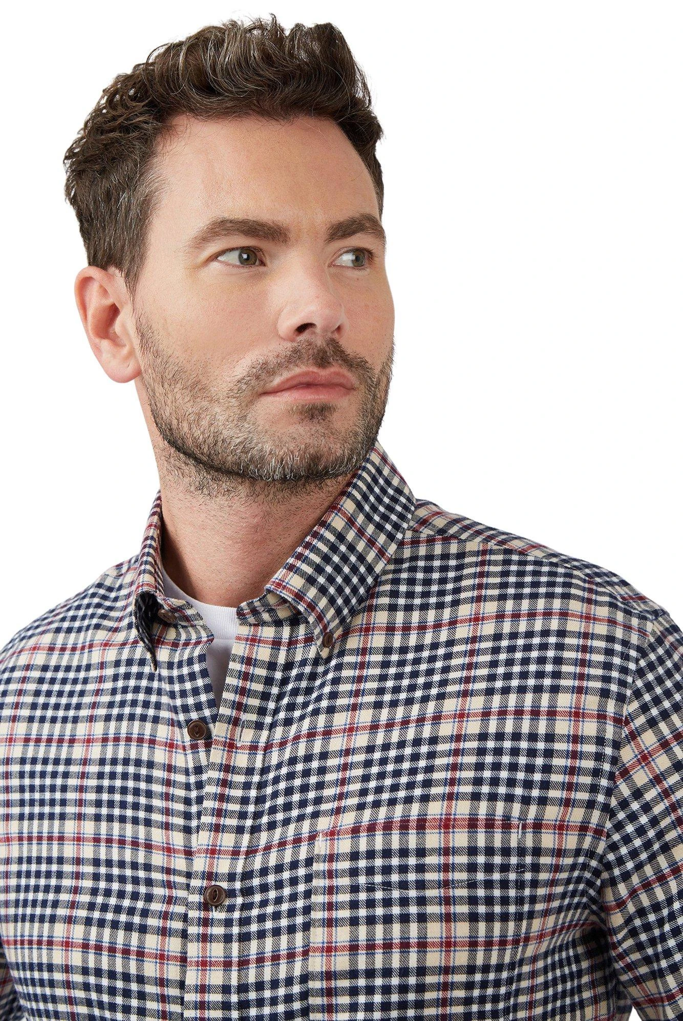 Long Sleeve Leston Gingham Plaid Check Shirt 6 Long Sleeve Leston Gingham Plaid Check Shirt - Image 4