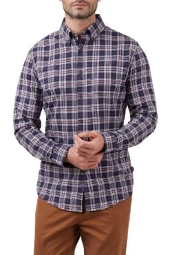 Long Sleeve Leston Linear Tartan Shirt
