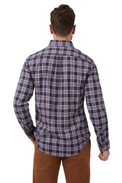 Long Sleeve Leston Linear Tartan Shirt -Joe Browns Store m5059508445849 navy xl 2