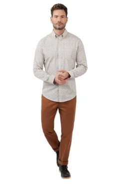 Long Sleeve Leston Geo Floral Print Shirt -Joe Browns Store m5059508446297 black xl 2