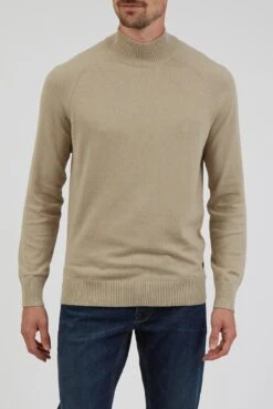 Plain Knit High Turtle Neck
