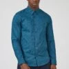 Ben Sherman Abstract Geo Print Shirt -Joe Browns Store m5059508550680 teal xl