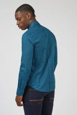 Ben Sherman Abstract Geo Print Shirt -Joe Browns Store m5059508550680 teal xl 2