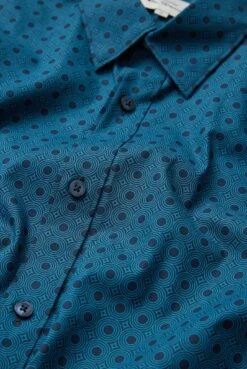Ben Sherman Abstract Geo Print Shirt -Joe Browns Store m5059508550680 teal xl 5
