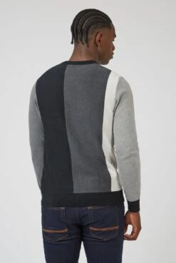 Ben Sherman Vertical Stripe Crew -Joe Browns Store m5059508574730 black xl 2