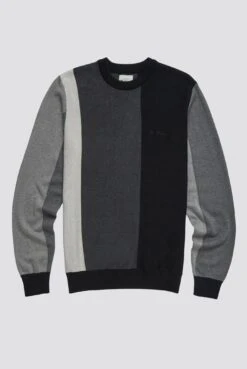 Ben Sherman Vertical Stripe Crew -Joe Browns Store m5059508574730 black xl 3