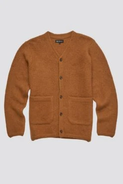 Ben Sherman Boiled Wool Cardigan -Joe Browns Store m5059508574969 brown xl 3