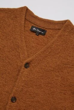 Ben Sherman Boiled Wool Cardigan -Joe Browns Store m5059508574969 brown xl 5