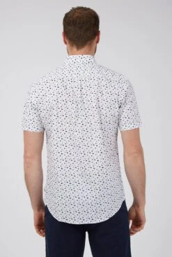 Scattered Spot Print Shirt -Joe Browns Store m5059508656597 white xl 2