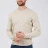 Raised Geo Knit Crew -Joe Browns Store m5059508656962 beige xl