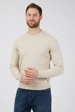 Raised Geo Knit Crew