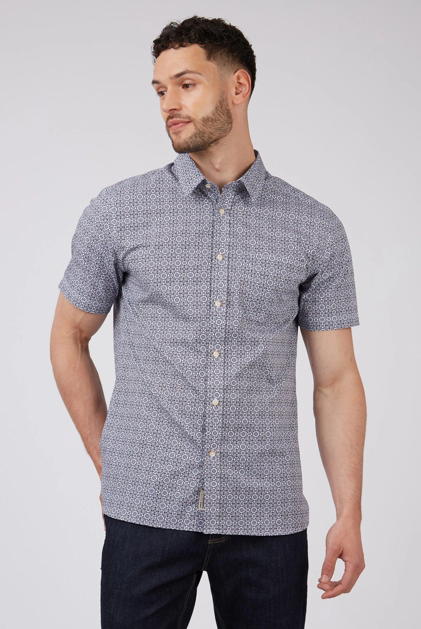 Long Sleeve Optic Spot Print Shirt 3 Long Sleeve Optic Spot Print Shirt