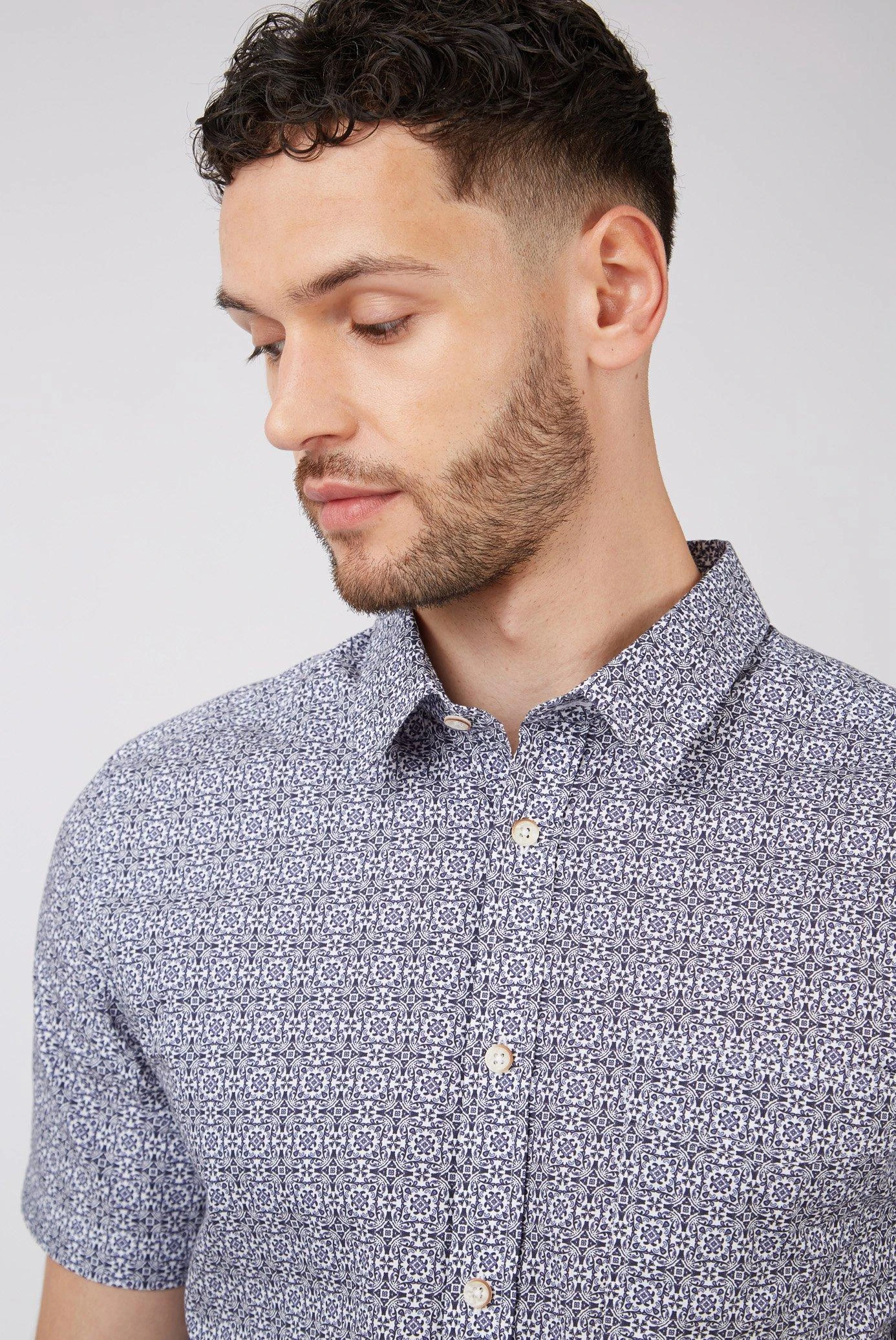 Long Sleeve Optic Spot Print Shirt 7 Long Sleeve Optic Spot Print Shirt - Image 5