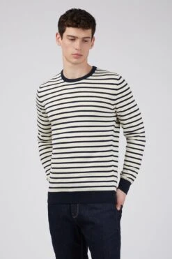 Striped Crew Long Sleeve Knit