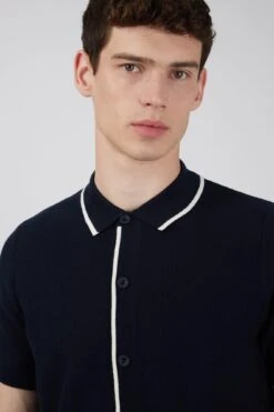 Short Sleeve Polo Knit With Tipping -Joe Browns Store m5059508662086 navy xl 3