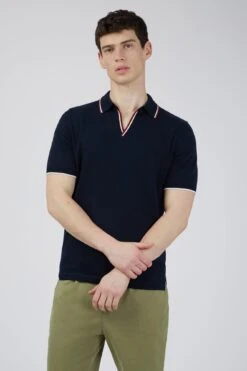 Short Sleeve Knitted Polo