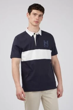 Short Sleeve Stripe Rugby Shirt