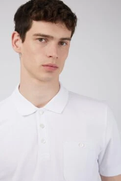 Short Sleeve Honeycomb Pique Polo -Joe Browns Store m5059508662680 white xl 3