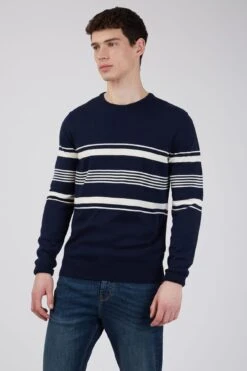 Striped Crew Long Sleeve Knit Jumper