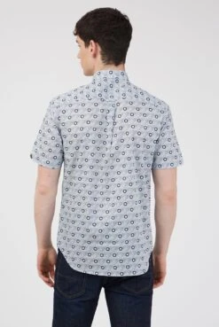 Ben Sherman Retro Print Shirt -Joe Browns Store m5059508706636 blue xl 2