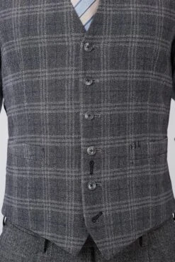 Check Waistcoat -Joe Browns Store m5059508714112 grey xl 2