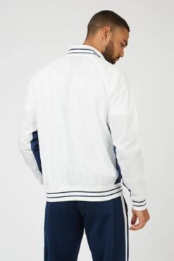 Jersey Lined Stripe Nylon Bomber Jacket 10 Jersey Lined Stripe Nylon Bomber Jacket -Joe Browns Store m5059508732055 white xl 2