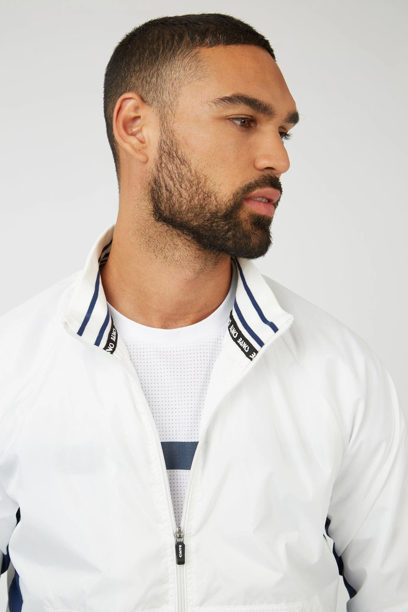 Jersey Lined Stripe Nylon Bomber Jacket 6 Jersey Lined Stripe Nylon Bomber Jacket - Image 4