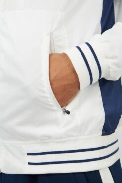 Jersey Lined Stripe Nylon Bomber Jacket 12 Jersey Lined Stripe Nylon Bomber Jacket -Joe Browns Store m5059508732055 white xl 4